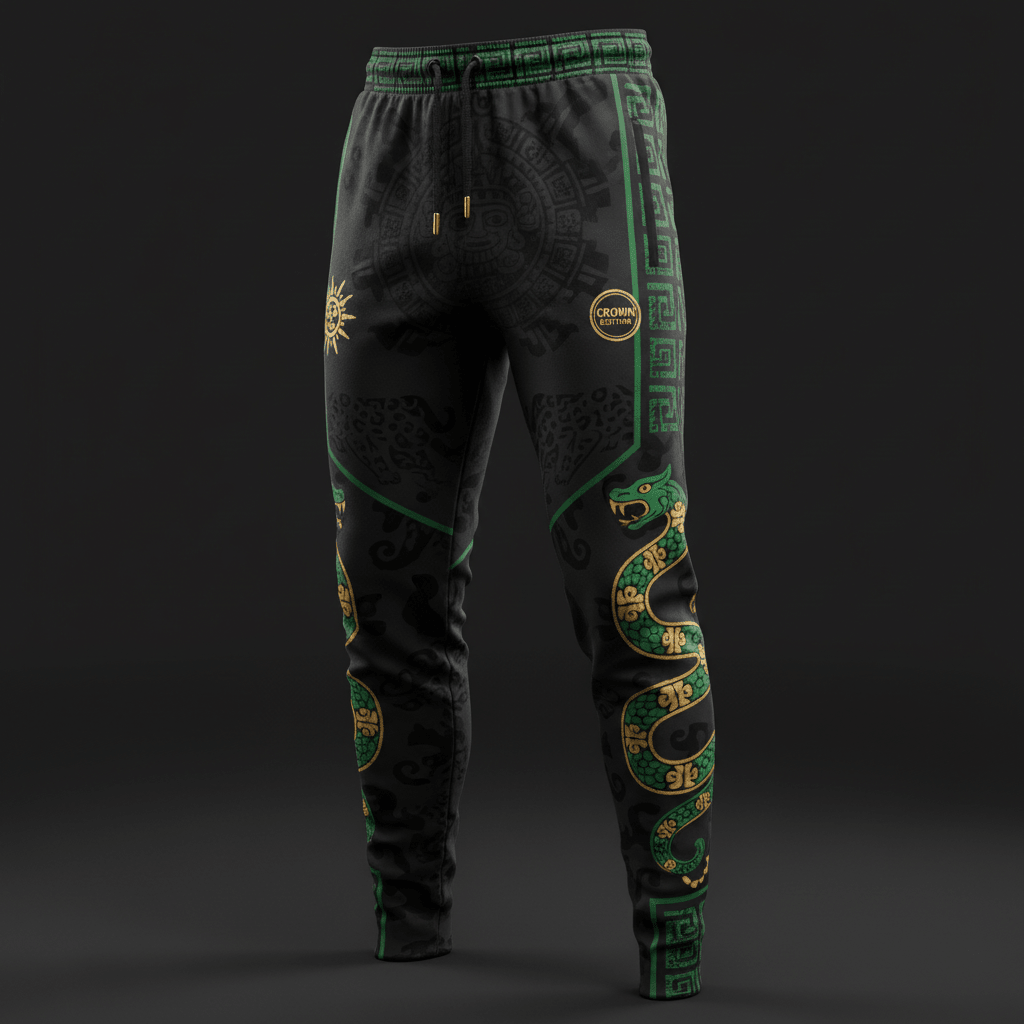 TITAN Mayan Quetzalcoatl Joggers — Jade Serpent Edition