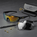 TITAN Crown Edition Cycling Sunglasses Matte Black Gold