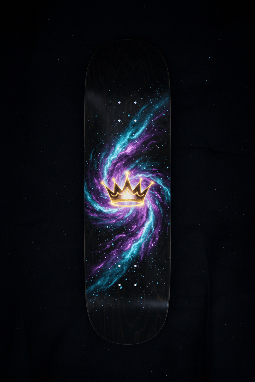 TITAN Crown Edition Galaxy Crown Glow Skateboard Deck