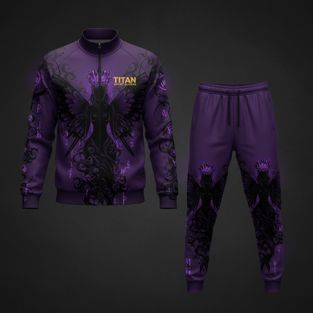 TITAN Crown Edition The Shadow Empress Tracksuit Royal Purple Black