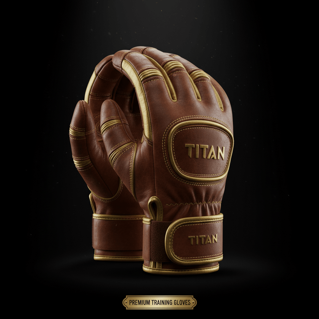 TITAN brown leather lifting gloves