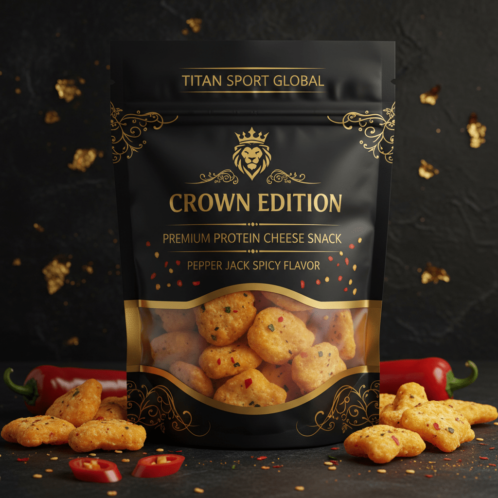 Crown High-Protein Spicy Pepper Jack Cheese Crisps