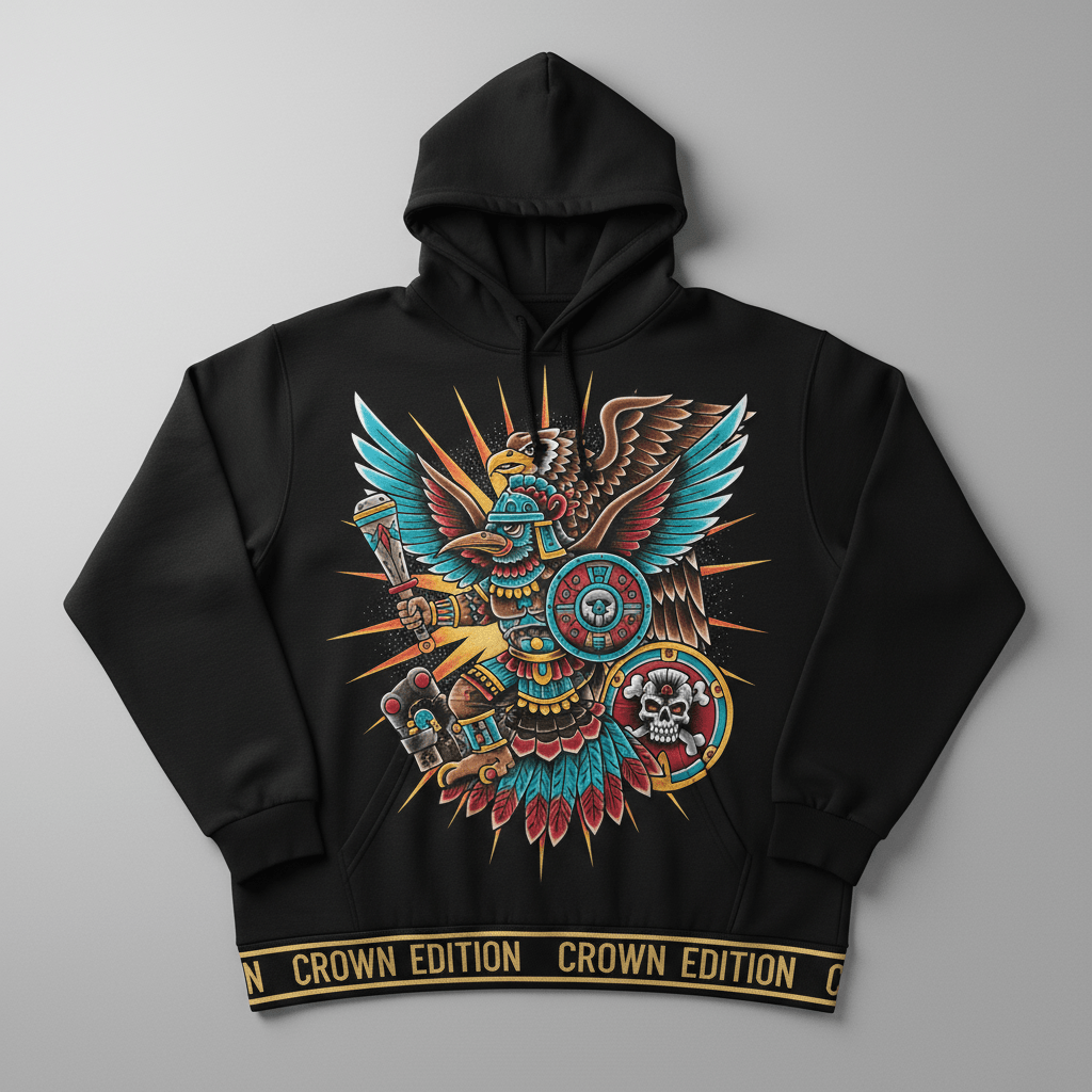 TITAN Plus Men's Huitzilopochtli Sun Warrior Hoodie — Inclusive Crown Edition