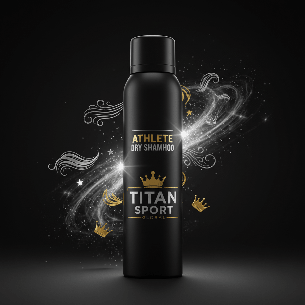 TITAN SPORT GLOBAL athlete dry shampoo aerosol can