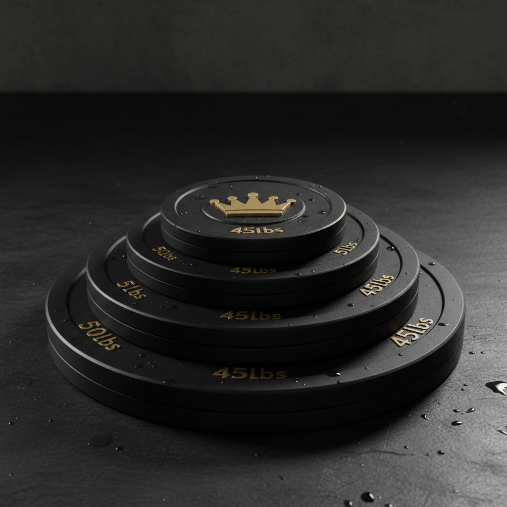 TITAN Rubber Weight Plates Set Crown SWAG Edition black gold embossed