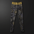 TITAN Crown Edition Women's High-Waist Leggings — Sacred Geometry tattoo artwork on matte black fabric