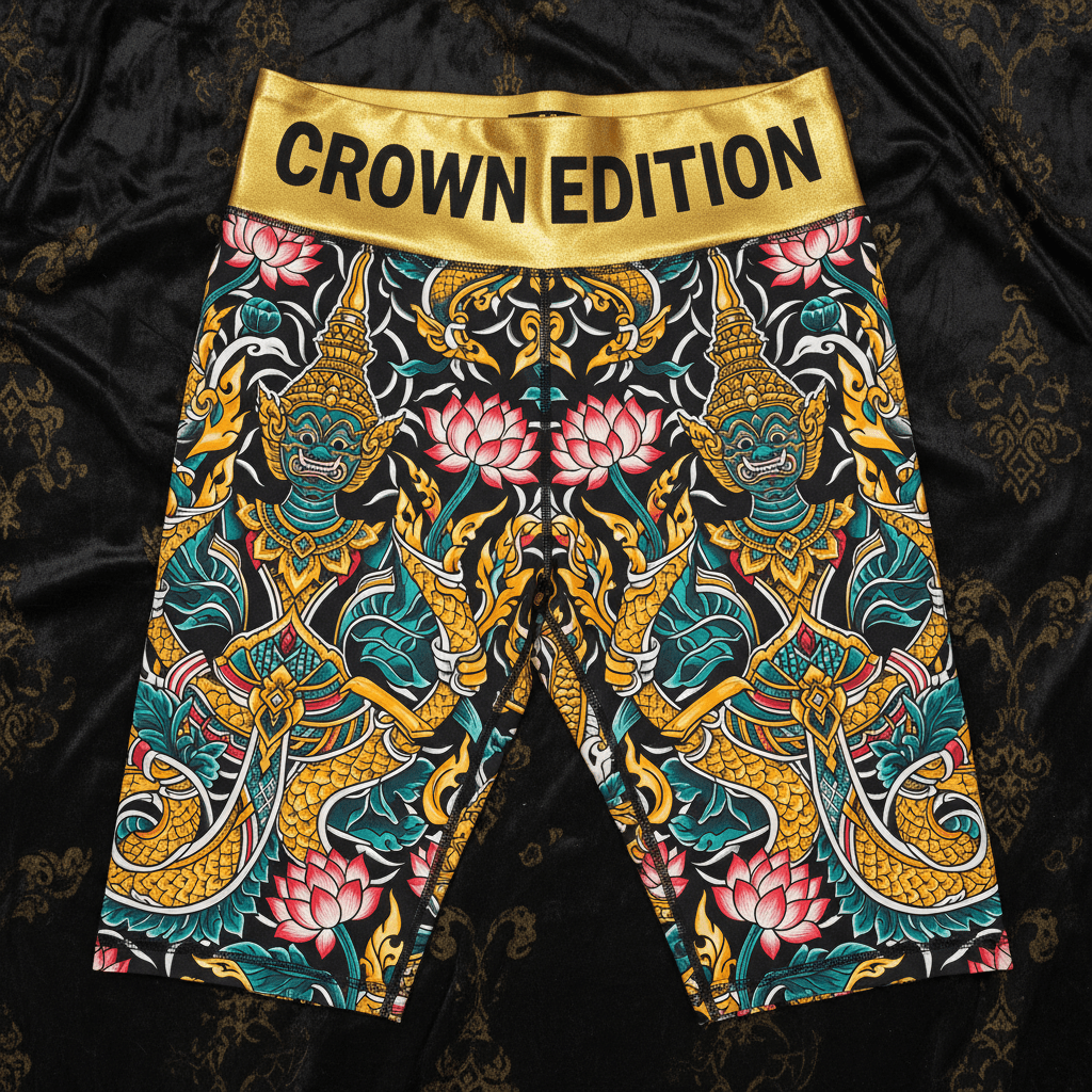 TITAN Crown Edition Tattoo Art Thai Guardian Capri Pants Women's Athletic Bottoms