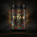 TITAN Vegan Meal Replacement Shake — Chocolate, Crown Edition tattoo-style artwork