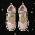 TITAN Kids Girls Sneaker Pink Gold Crown Edition