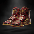 TITAN Crown Edition Iron Serpent Queen Women's Boxing Shoe blood red gold holographic serpent crown design