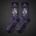 TITAN Crown Edition Moonwolf Crew Socks — Midnight Purple & Silver
