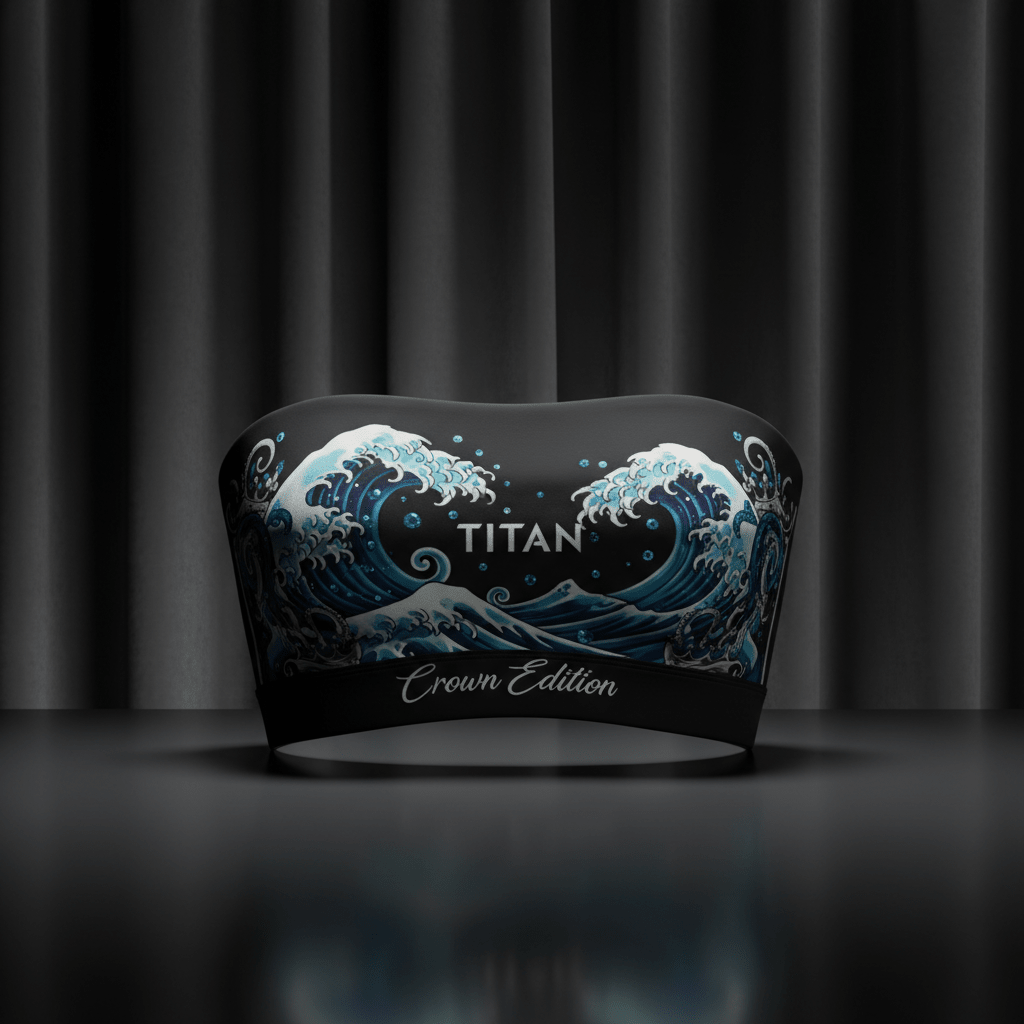 TITAN Crown Edition Women's Sports Bra — Sapphire Wave