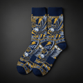 TITAN Crown Edition Storm Eagle Crew Socks — Sapphire & Gold
