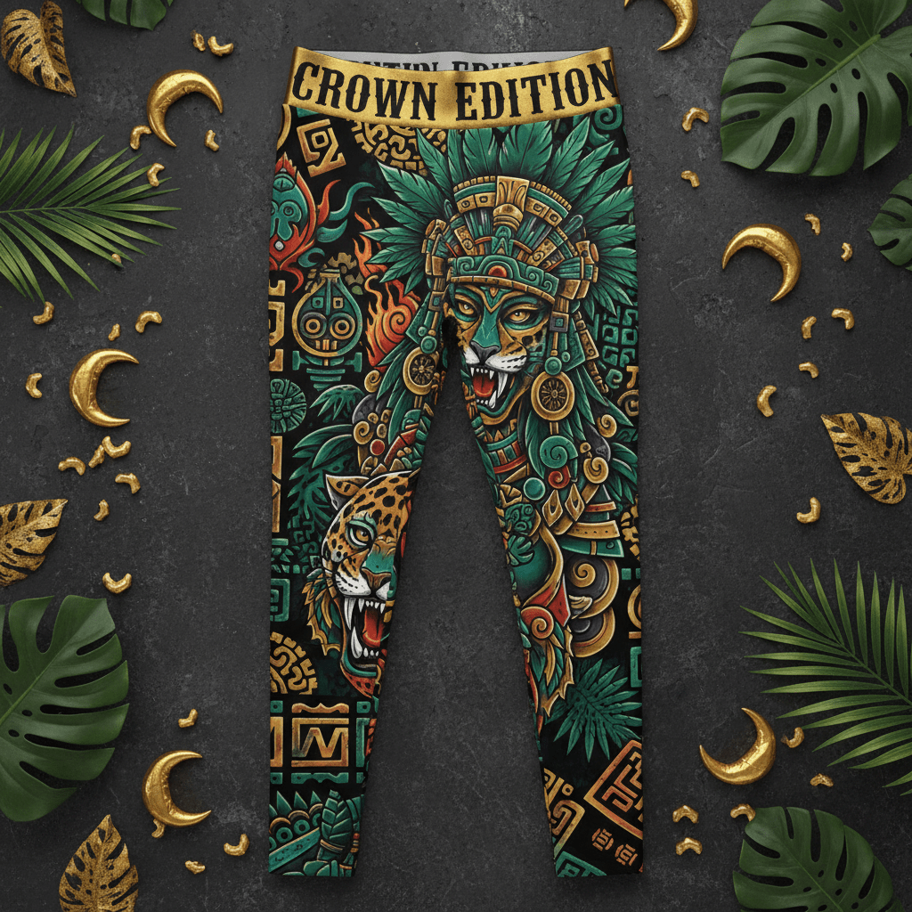 TITAN Women's Mayan Jaguar Warrior Leggings — Ix Chel Edition