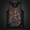 Mighty Warrior Men's Tank — TITAN Crown Edition tattoo artwork