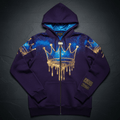 TITAN Men's Galaxy Drip Crown Zip-Up Hoodie — Cosmic King SWAG Edition
