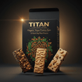 TITAN Organic Vegan Protein Bars 12-Pack 20g Plant Protein premium box