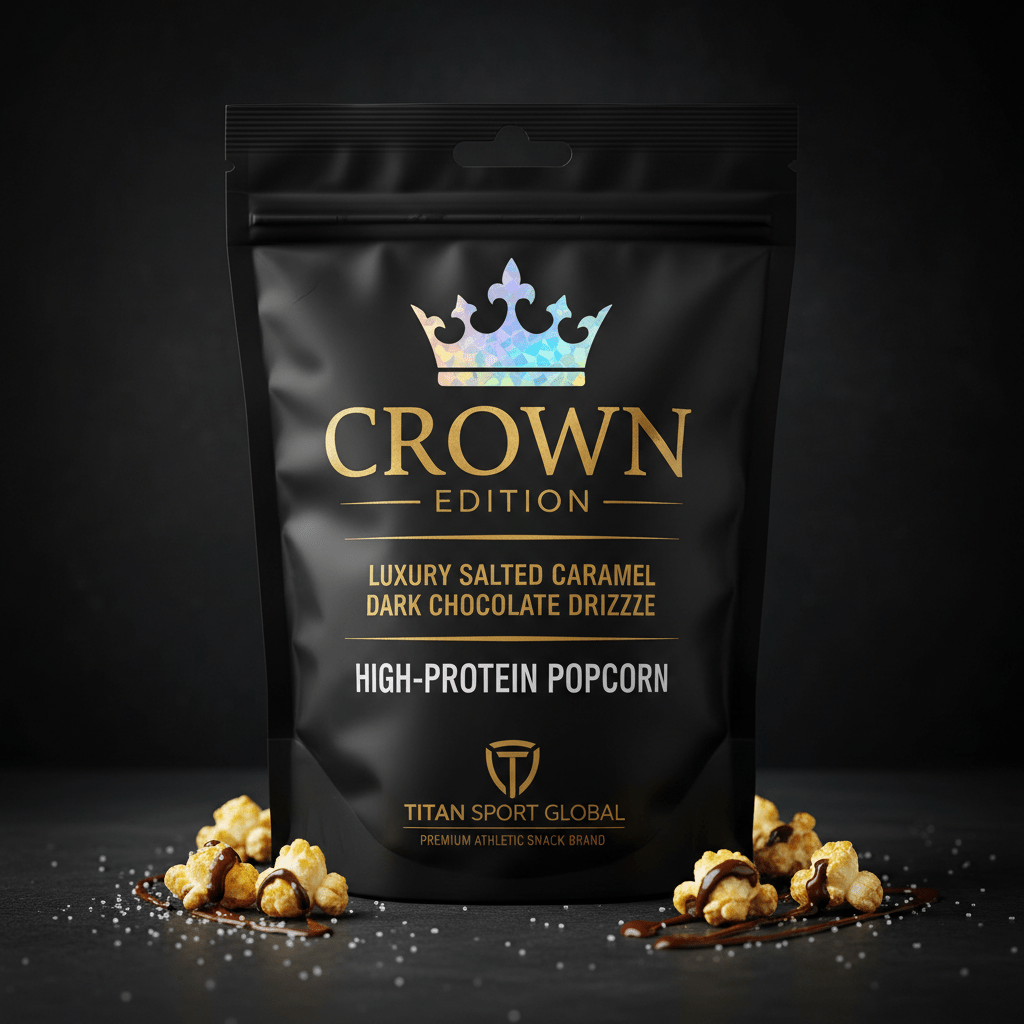 Crown Edition Salted Caramel Dark Chocolate Protein Popcorn — TITAN SPORT GLOBAL