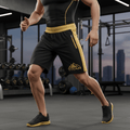 TITAN Performance Training Shorts - Black & Gold Athletic Shorts