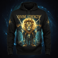 TITAN Men's Hoodie Divine Strength Crown Edition flat lay