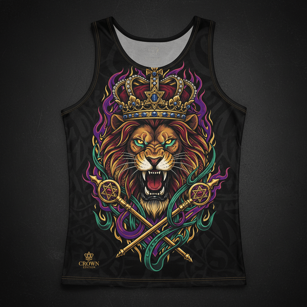 Lion Of Judah Men's Tank — TITAN Crown Edition tattoo artwork