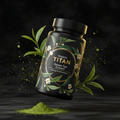 TITAN Organic Green Tea Extract Energy & Antioxidant — ultra-premium luxury editorial product shot
