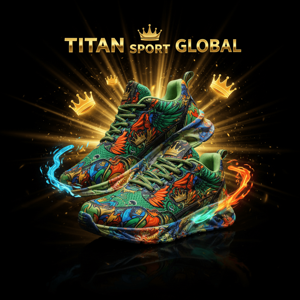 TITAN SPORT GLOBAL kids athletic shoes with dragon crown pattern