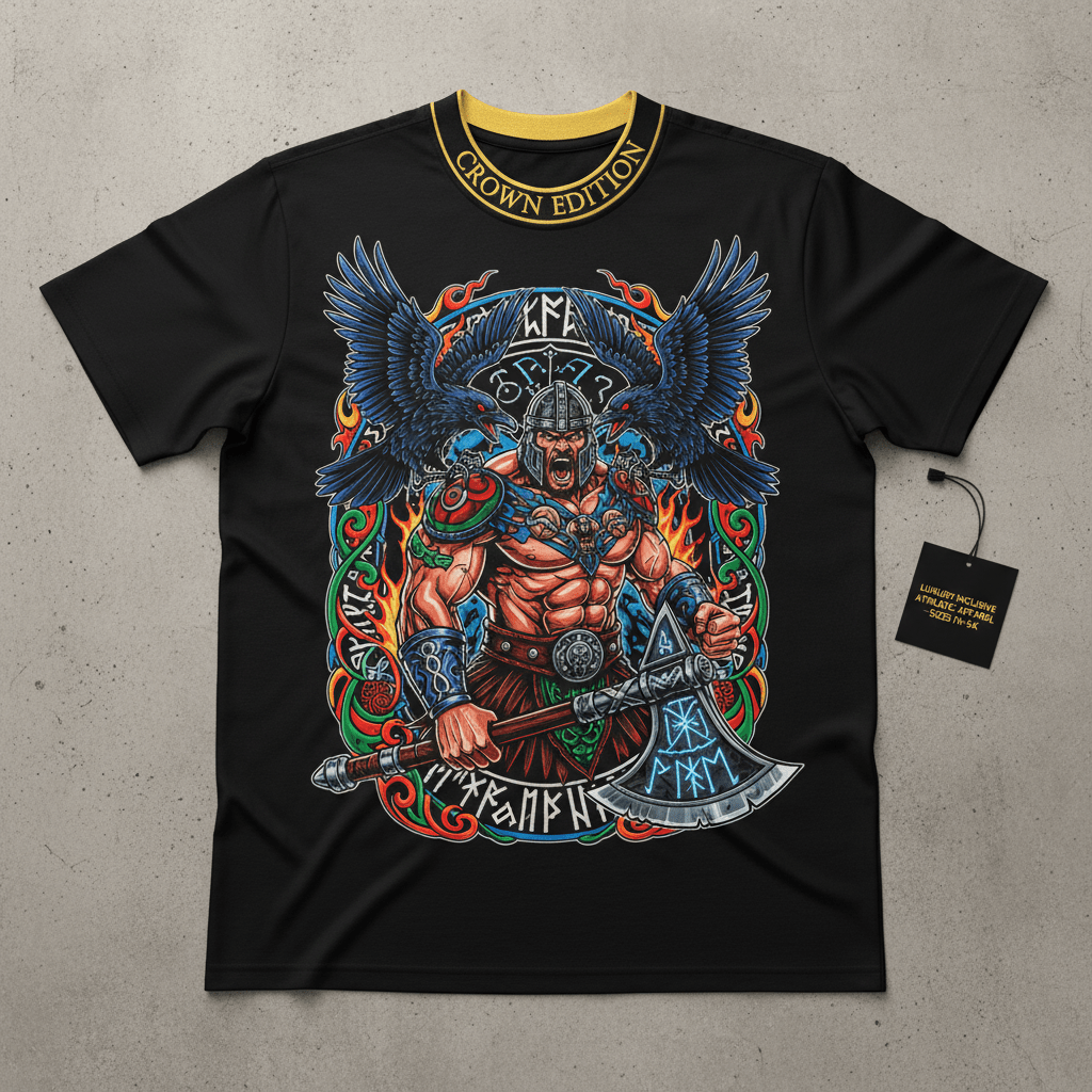 TITAN Plus Men's Berserker Raven Tee — Inclusive Crown Edition