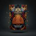 TITAN High-Protein Waffle Mix Buttermilk Style — Crown Edition bold tattoo-style artwork