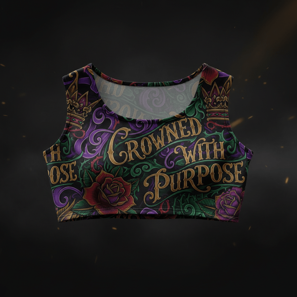 Women's Crop Top — Crowned With Purpose — Crown Edition