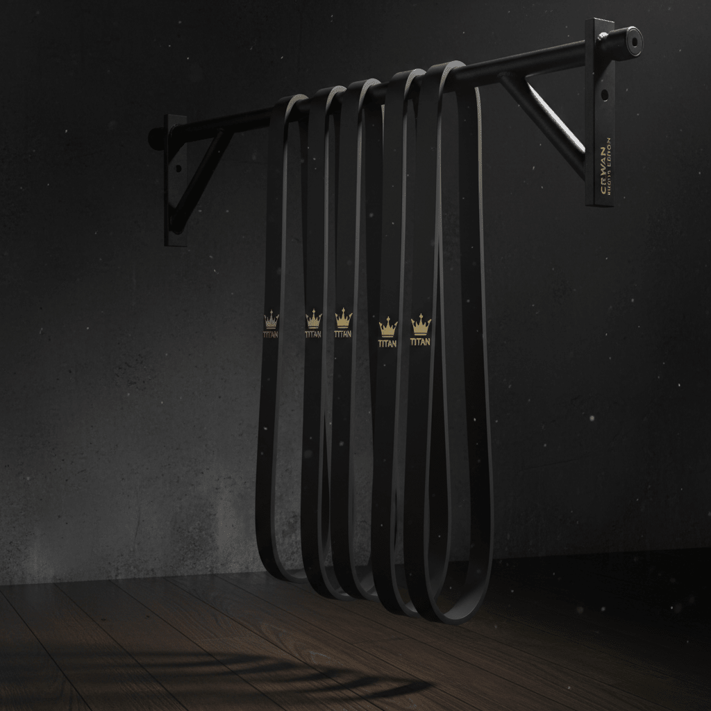TITAN Crown Edition Pull-Up Assist Resistance Bands matte black gold
