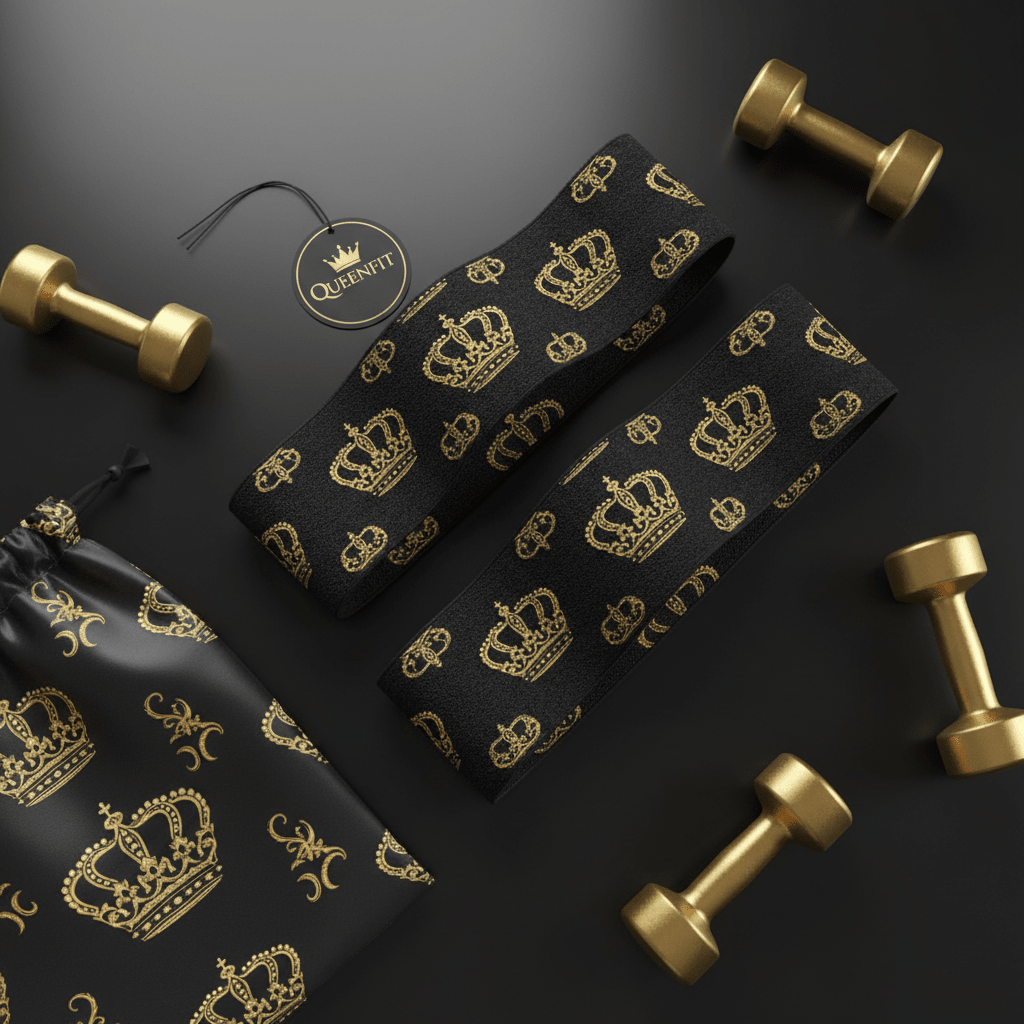 TITAN Fabric Booty Resistance Bands Set Crown SWAG Edition black gold