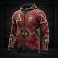 TITAN Greek Spartan Zip-Up Hoodie — Leonidas Edition