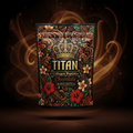TITAN Collagen Peptides Chocolate - Crown Edition tattoo-style artwork