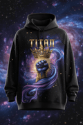 TITAN Gorilla Crown Oversized Hoodie in Galaxy Edition with gold gorilla crown graphic