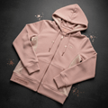 TITAN Women's Rose Gold Crown Zip-Up Hoodie flat lay