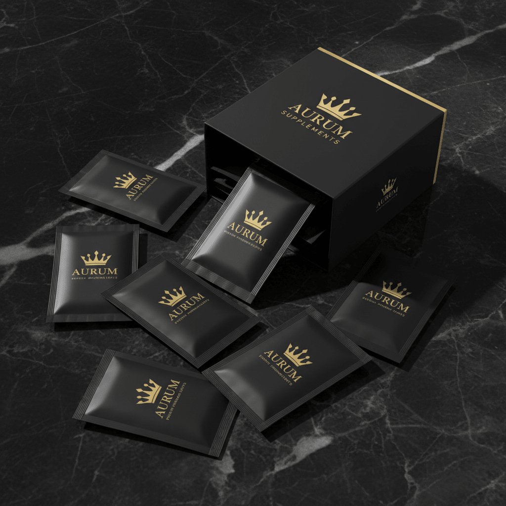 TITAN Energy Powder Packets Crown SWAG Edition black gold sachets box