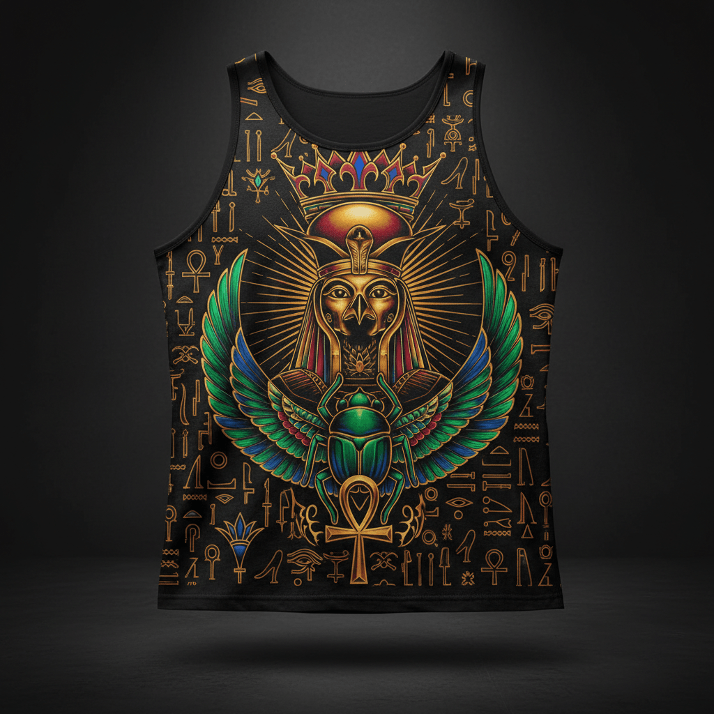 TITAN Plus Men's Ra Sun God Tank — Spiritual Crown Edition sizes 1X–5X