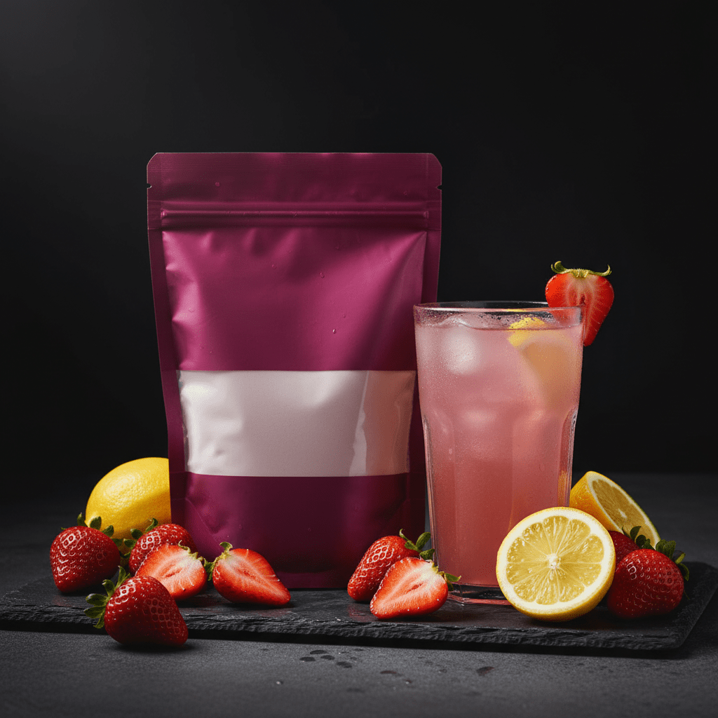 TITAN Protein Lemonade Powder – Strawberry, premium product photography