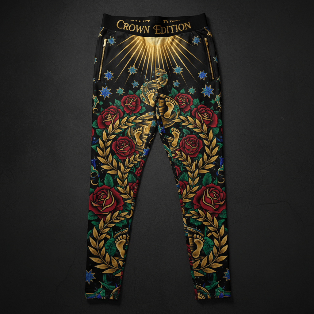 Walking In Victory Women's Joggers — TITAN Crown Edition tattoo artwork