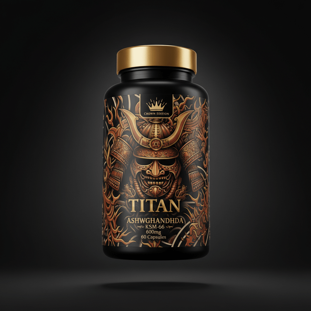 TITAN Ashwagandha - KSM-66 600mg Stress & Testosterone Support 60 Capsules
