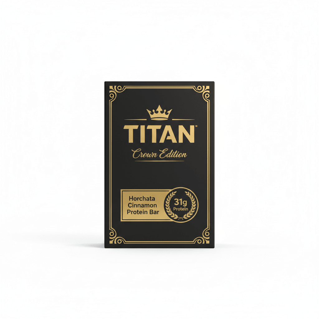 TITAN Horchata Cinnamon Protein Bar Crown Edition packaging