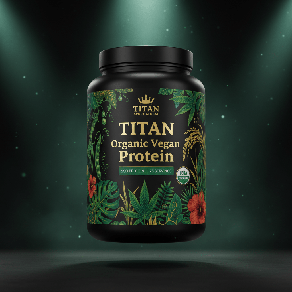 TITAN Organic Vegan Protein Powder 5lb - 100% Plant-Based Protein Supplement