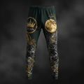 TITAN Men's Compression Slimming Long Johns Black Wolf Pack Crown Edition flat lay