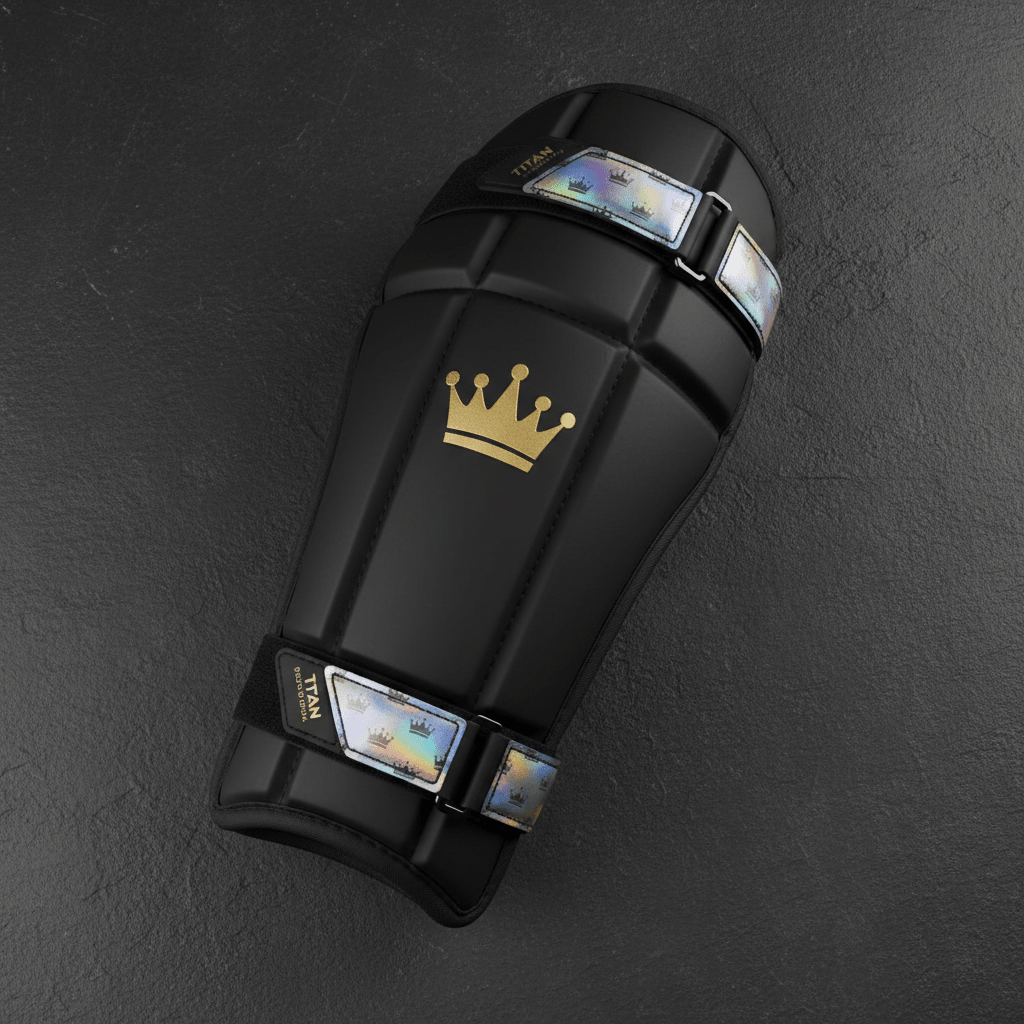 TITAN Crown Edition Cricket Arm Guard Matte Black Gold