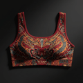 TITAN Crown Edition Dragon Fire Sports Bra — Crimson & Gold tattoo artwork