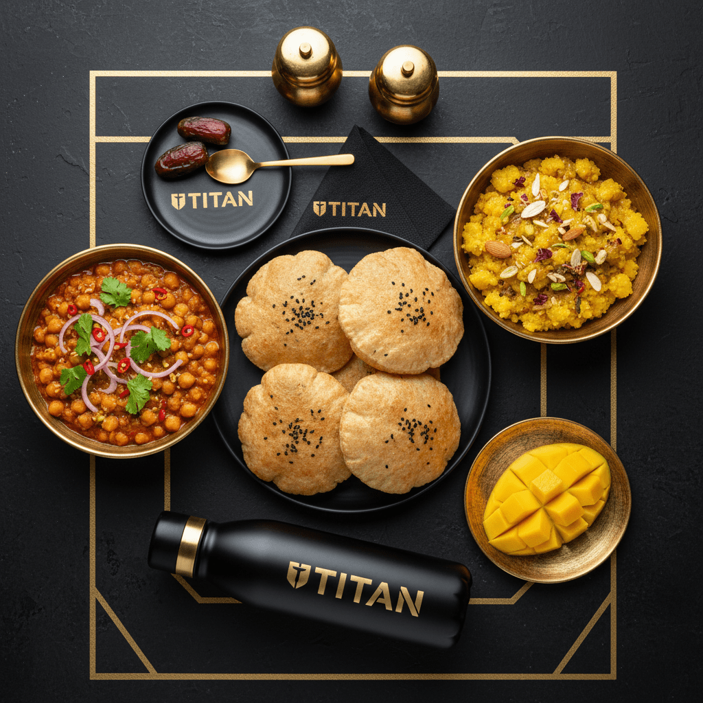 TITAN Pakistani Vegan Halwa Puri & Chana Masala Breakfast