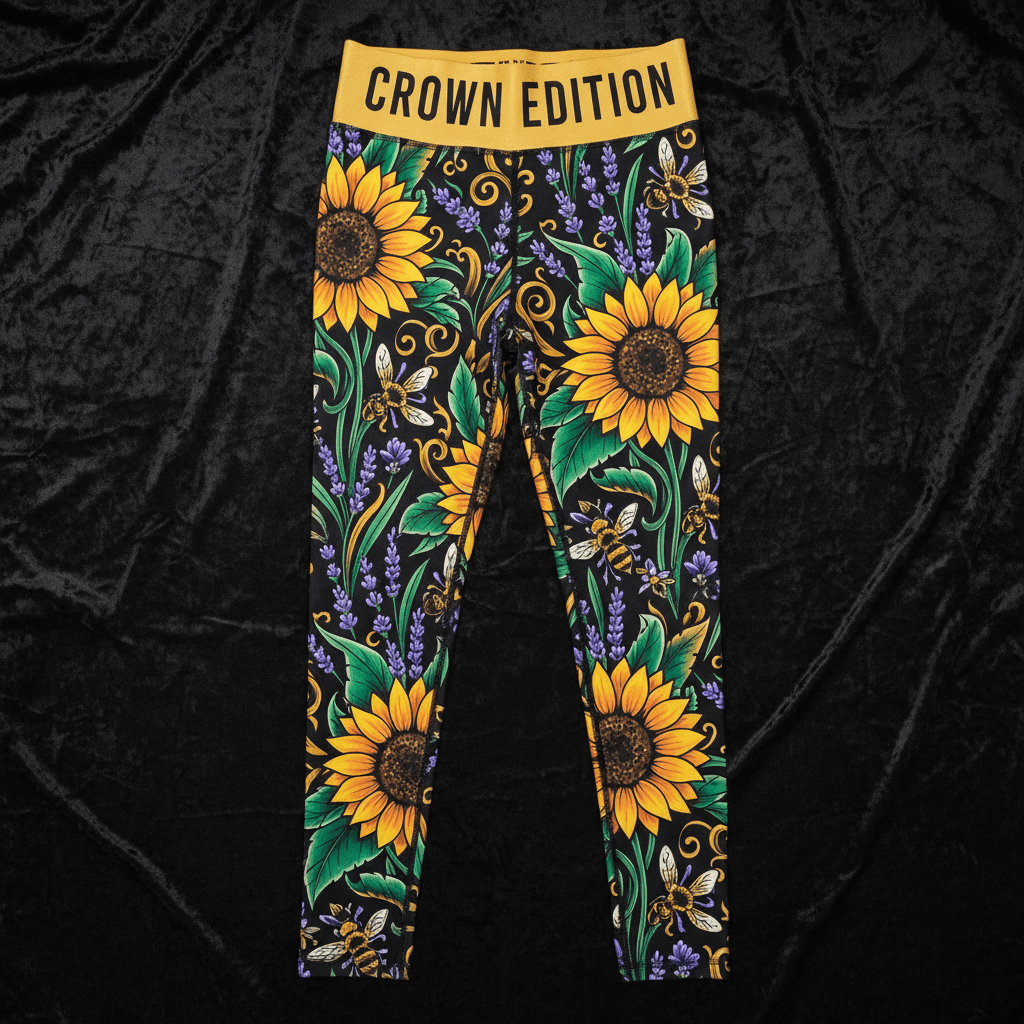 TITAN Crown Edition Tattoo Art Botanical Tights Women's Athletic Bottoms