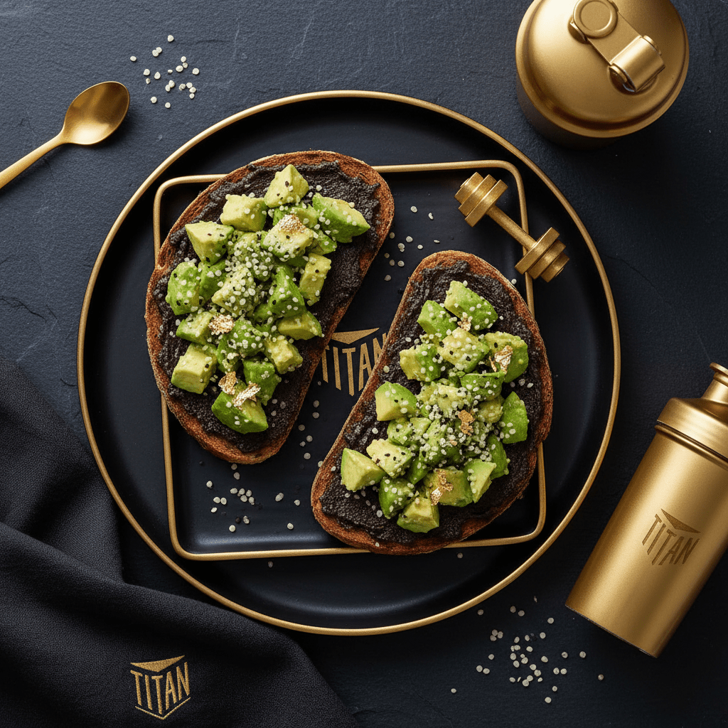 TITAN Australian Vegan Smashed Avo & Hemp Seed Breakfast Plate