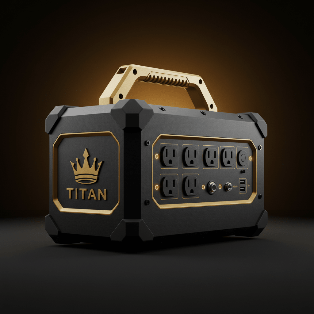 TITAN Off-Grid Portable Power Generator 2000W Black & Gold